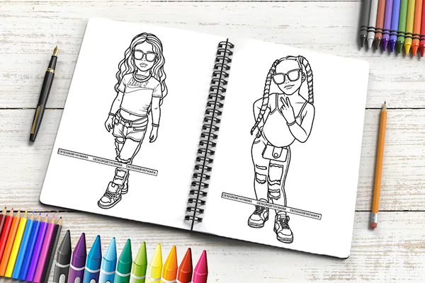 Bundle 28 Kids Coloring Book Image Children's coloring book Kids activity book Coloring pages for children Fun coloring for kids Educational coloring book Creative coloring for youngsters SVG PNG JPG Designs For Coloring Book Cut Cutting Graphic