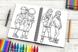 Bundle 28 Kids Coloring Book Image Children's coloring book Kids activity book Coloring pages for children Fun coloring for kids Educational coloring book Creative coloring for youngsters SVG PNG JPG Designs For Coloring Book Cut Cutting Graphic