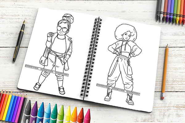 Bundle 28 Kids Coloring Book Image Children's coloring book Kids activity book Coloring pages for children Fun coloring for kids Educational coloring book Creative coloring for youngsters SVG PNG JPG Designs For Coloring Book Cut Cutting Graphic