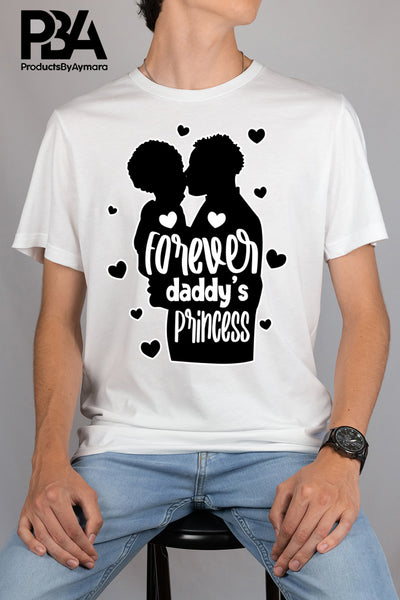 Forever Daddy's Princess Happy Father's Day Celebration Dad True Love Dad's Day Man Male Parental Daddy's Special Day Paternal Recognition Parenting Appreciation SVG JPG PNG Cricut Sublimation Print Cutting Designs