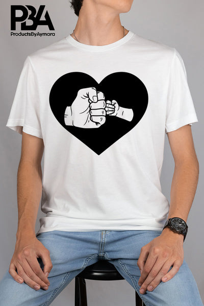 Dad and Baby Fist Happy Father's Day Celebration Dad Love Dad's Day Man Male Parental Daddy's Special Day Paternal Recognition Parenting Appreciation SVG JPG PNG Cricut Sublimation Print Cutting Designs