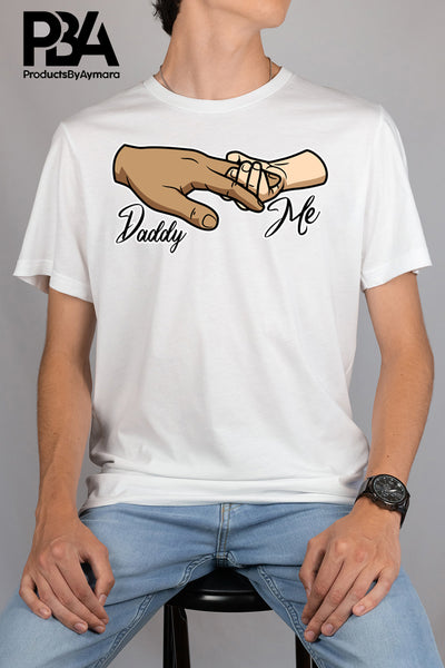 Daddy and Me Man Hand Holding Baby Hand Happy Father's Day Celebration Dad's Day Man Male Parental Daddy's Special Day Paternal Recognition Parenting Appreciation SVG JPG PNG Cricut Sublimation Print Cutting Designs