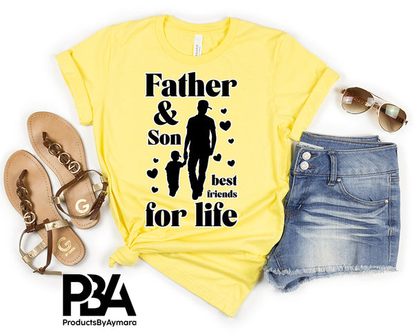 Father And Son Best Friends For Life Happy Father's Day Celebration Dad Love Dad's Day Man Male Parental Daddy's Special Day Paternal Recognition Parenting Appreciation SVG JPG PNG Cricut Sublimation Print Cutting Designs