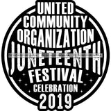 June 19 Juneteenth Emancipation Freedom Holiday African American History  SVG PNG JPG Vector Cutting Files