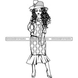 Afro Classy Lola Church Lady Glamour .SVG Clipart Vector Cutting Files For Circuit Silhouette Cricut and More!