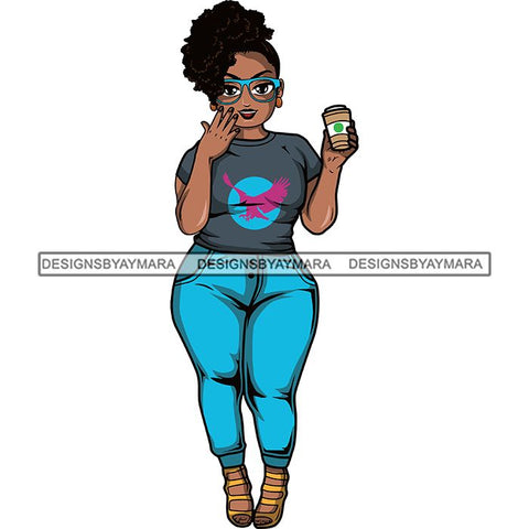 Lola Afro Beautiful Black Proud Woman Like Coffee .SVG Cutting Files For Silhouette and Cricut and More!