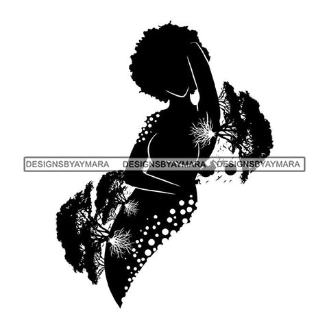 Sensual African Artwork Woman Body Proud Roots Safari Savanna Africa Continent Exotic Environment SVG Files For Cutting and More!