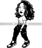 Fashion Girl Afro Woman Melanin Popping Ebony Queen .SVG Cutting Files