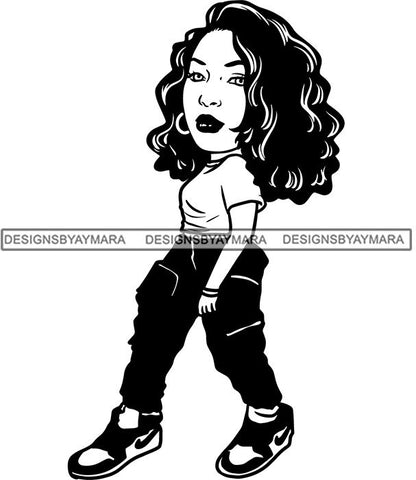 Fashion Girl Afro Woman Melanin Popping Ebony Queen .SVG Cutting Files