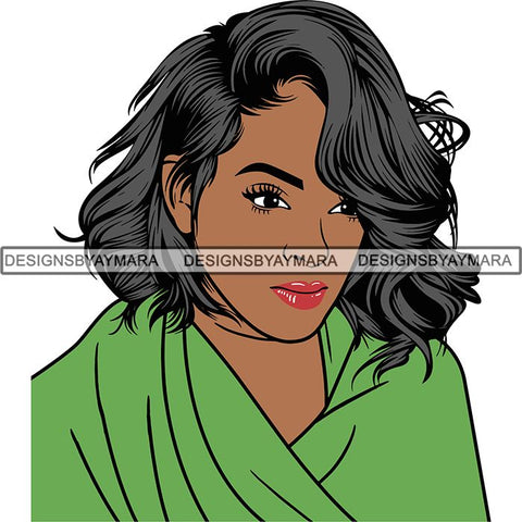 Afro Latin Woman SVG Curly Hairstyle Cutting Files For Silhouette Cricut and More