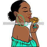Ebony Afro Woman Nubian Melanin Brown Skin Makeup Model Glasses Accesories SVG Cut Files