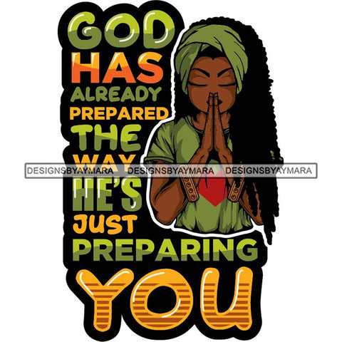 Afro Lola Woman Praying God Lord Prayers Pray Quotes Believe Church .SVG PNG JPG Clipart Vector Cutting Files