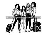 Ladies Trip Flight Getaway SVG Cut Files For Silhouette and Cricut