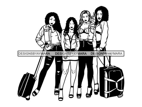 Ladies Trip Flight Getaway SVG Cut Files For Silhouette and Cricut