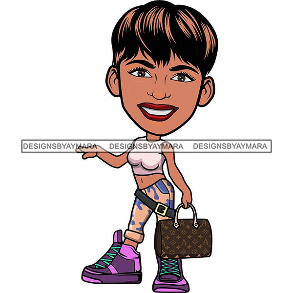 Cute Afro Lola Boss Lady Summer Fashion Dope Diva Glamour .SVG Cutting