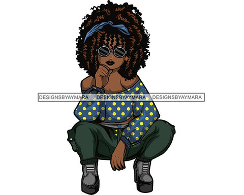 Afro Lola Boss Lady Diva Style .SVG Cutting Files For Silhouette and Cricut and More!