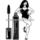 Afro Woman SVG Make Up Goddess Cutting Files For Cricut Silhouette and Much More