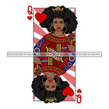 Afro Queen Lola Ace Casino Design Blackjack Poker Gambling Crown Royal SVG Cutting Files For Silhouette Cricut and More!