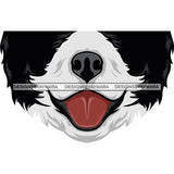 Funny Half Face Cute Designs For Mask Virus Protection SVG Cutting Files