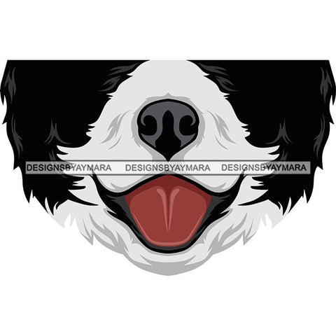 Funny Half Face Cute Designs For Mask Virus Protection SVG Cutting Files