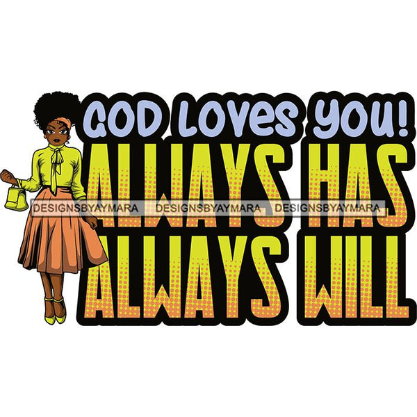 Afro Lola Classy God Lord Faith Prayers Quotes .SVG Clipart Cutting Files For Silhouette and Cricut and More!