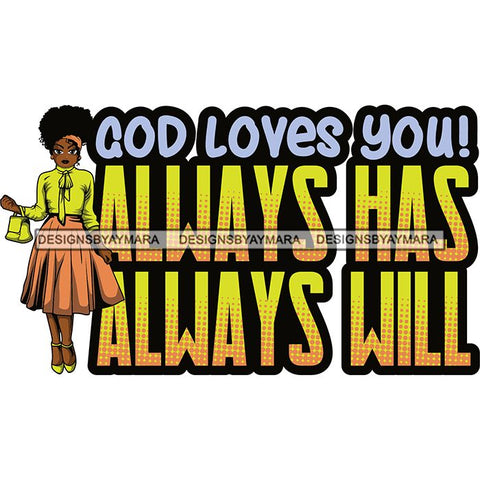 Afro Lola Classy God Lord Faith Prayers Quotes .SVG Clipart Cutting Files For Silhouette and Cricut and More!