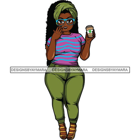 Lola Afro Beautiful Black Proud Woman Like Coffee .SVG Cutting Files For Silhouette and Cricut and More!