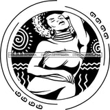 Sensual African Silhouette Goddess Safari Africa Nature Exotic Culture SVG Cutting Files.