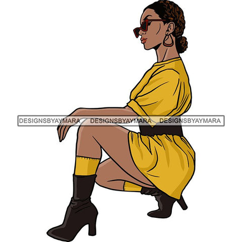 Fashion Diva Glamour Afro Classy Sexy Lady SVG PNG JPG Vector Files For Cutting and More