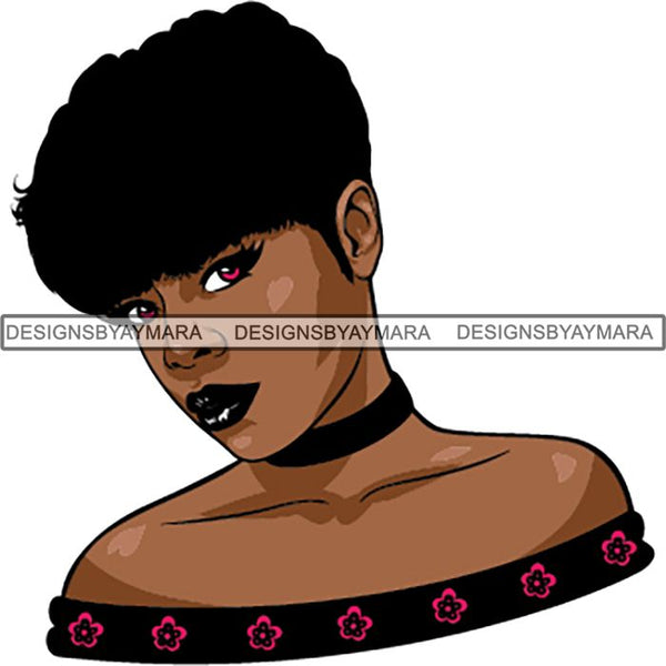 Afro Latin Woman SVG Curly Hairstyle Cutting Files For Silhouette Cricut and More