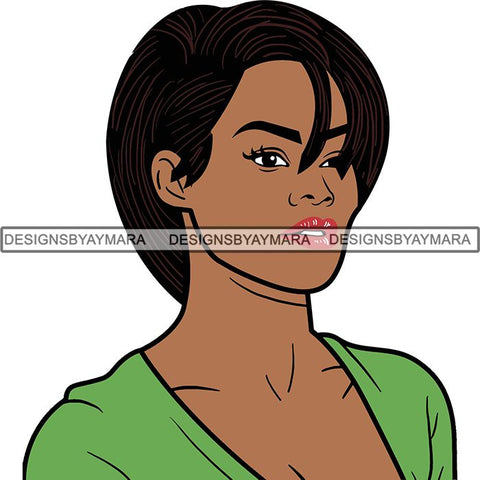 Afro Latin Woman SVG Curly Hairstyle Cutting Files For Silhouette Cricut and More