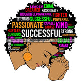 Afro Succesful Woman Hair Quotes Black Lives Matter Proud Roots Nubian Melanin SVG Cut Files