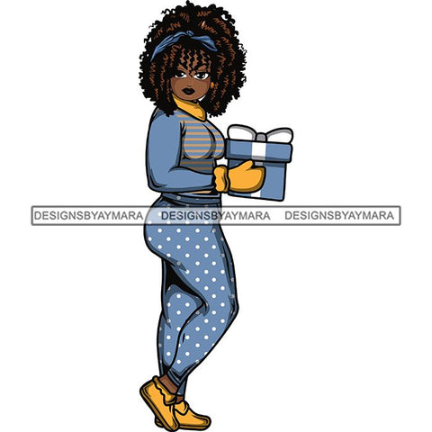 Afro Lola Christmas Winter Pajamas Gift .SVG Cutting Files For Silhouette and Cricut and More!