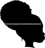 Afro Black Woman Mermaid Aquatic Creature  SVG Cutting File For Silhouette and Cricut
