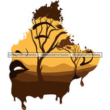Sensual African Artwork Proud Roots Goddess Safari Savanna Africa Continent Exotic Environment  SVG Files For Cutting and More!