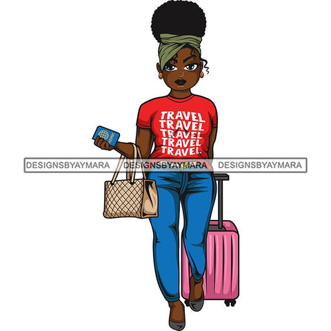 Lola Travel Vacation Getaway Black Proud Woman Traveling .SVG Cutting Files For Silhouette and Cricut and More!
