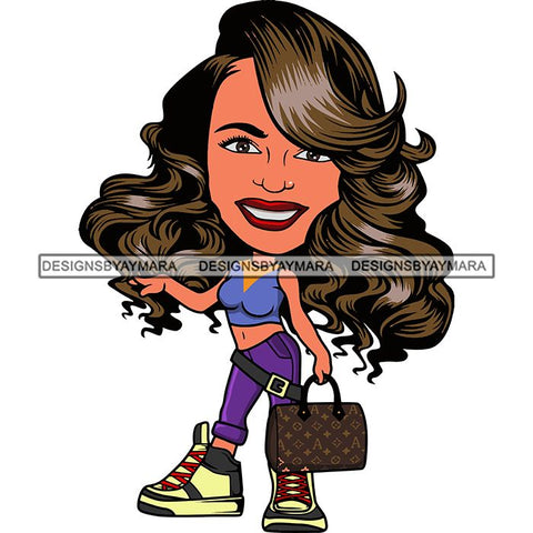 Cute Afro Lola Boss Lady Summer Fashion Dope Diva Glamour .SVG Cutting