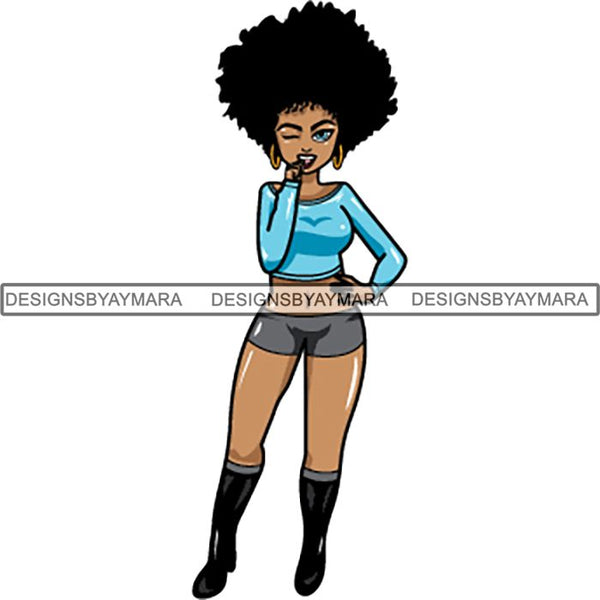 Afro Lola Boss Lady Quotes SVG Cutting Files For Silhouette Cricut and More