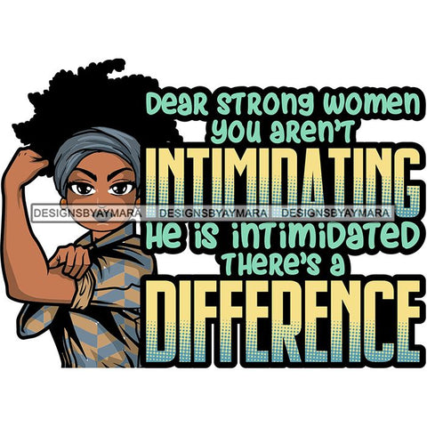 Afro Lola Strong Lady We can Do It Woman Power Flexing Arms Believe in Yourself Quotes .SVG Cutting Files For Silhouette and Cricut and More!
