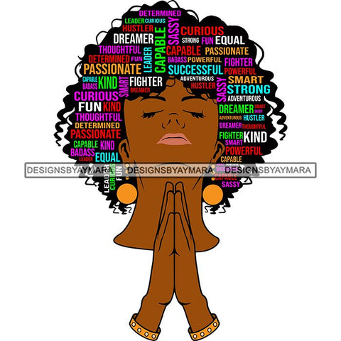 Afro Succesful Woman Hair Quotes Black Lives Matter Proud Roots Nubian Melanin SVG Cut Files