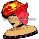 Safari Goddess Africa Continent African American Woman Savanna Animals Hair SVG Cutting Files.