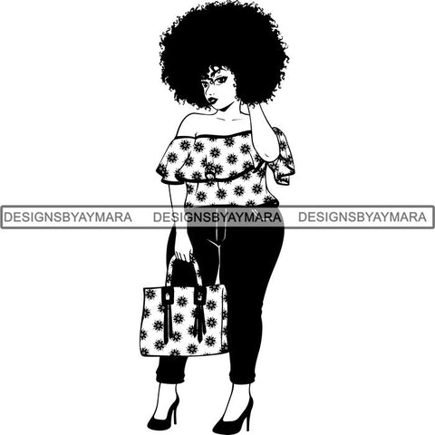 Afro Lola Boss Lady Quotes SVG Cutting Files For Silhouette Cricut and More