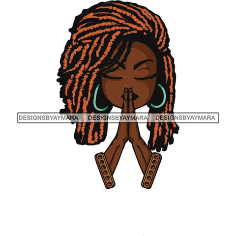 Afro Lola Praying Begging Asking God Lord Faith Strength .SVG Vector Clipart Cutting Files For Silhouette Cricut and More!