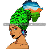 Safari Goddess Africa Continent African American Woman Savanna Animals Hair SVG Cutting Files.