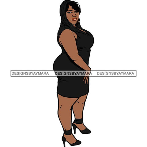 BBW Thick Thigh Woman Sassy Exotic Curvy Big Bone Goddess .SVG Cutting Files For Silhouette and Cricut and More!