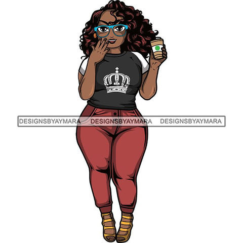 Lola Afro Beautiful Black Proud Woman Like Coffee .SVG Cutting Files For Silhouette and Cricut and More!
