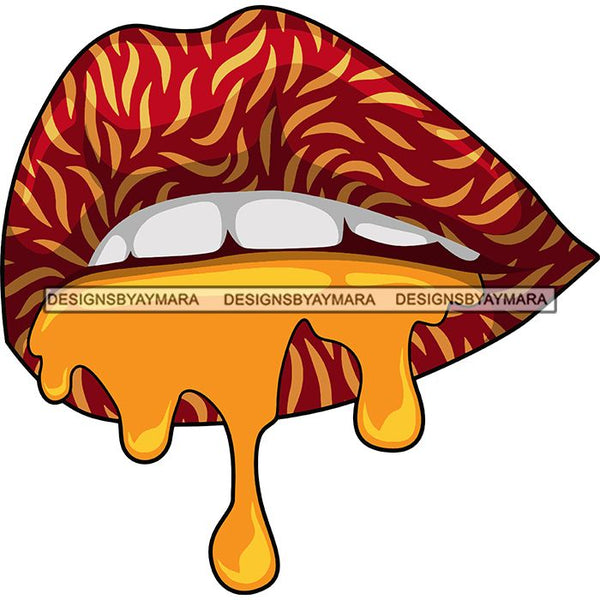 Leopard Sexy Lips Mouth SVG Cutting Files