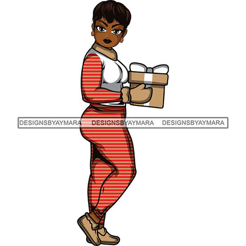 Afro Lola Christmas Winter Pajamas Gift .SVG Cutting Files For Silhouette and Cricut and More!