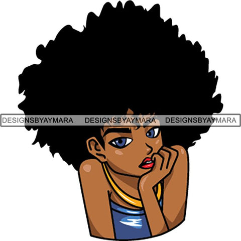 Afro Melanin Popping Lola Kinky Hair God Quotes SVG Cutting Files For Silhouette Cricut and More