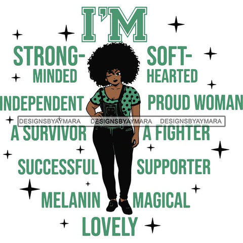 Afro Woman I'm Successful Quotes SVG Files For Cutting and More!